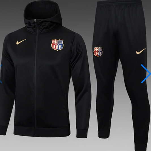 Tuta Con Cappuccio FC Barcellona Nera
